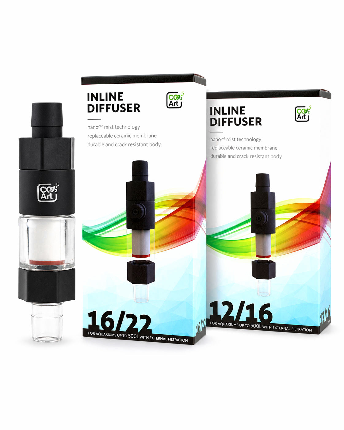 CO2Art Inline — system dyfuzora atomizera CO2 do akwarium